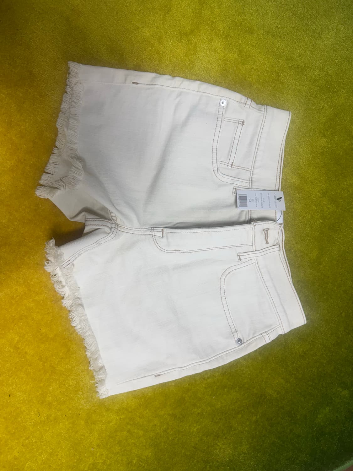 Current/Elliott 화이트 컷 데님 반바지 xs 상품이미지4