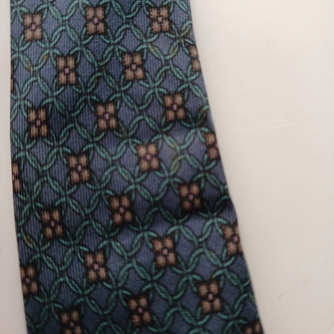피에르 발망 실크 블루 자카드 넥타이 9.2cm B등급 A18660 상품이미지9