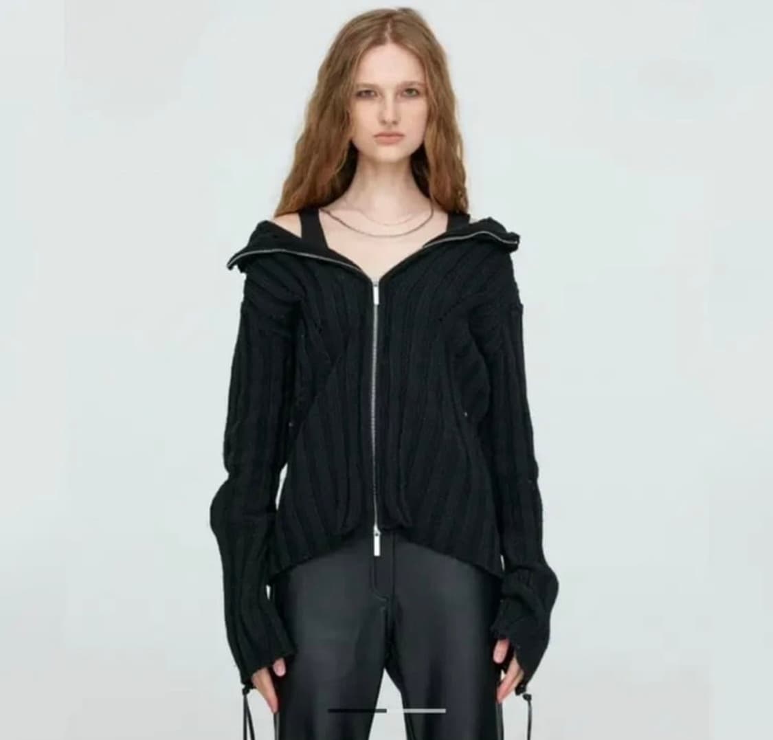 나체 니트집업 상품이미지1