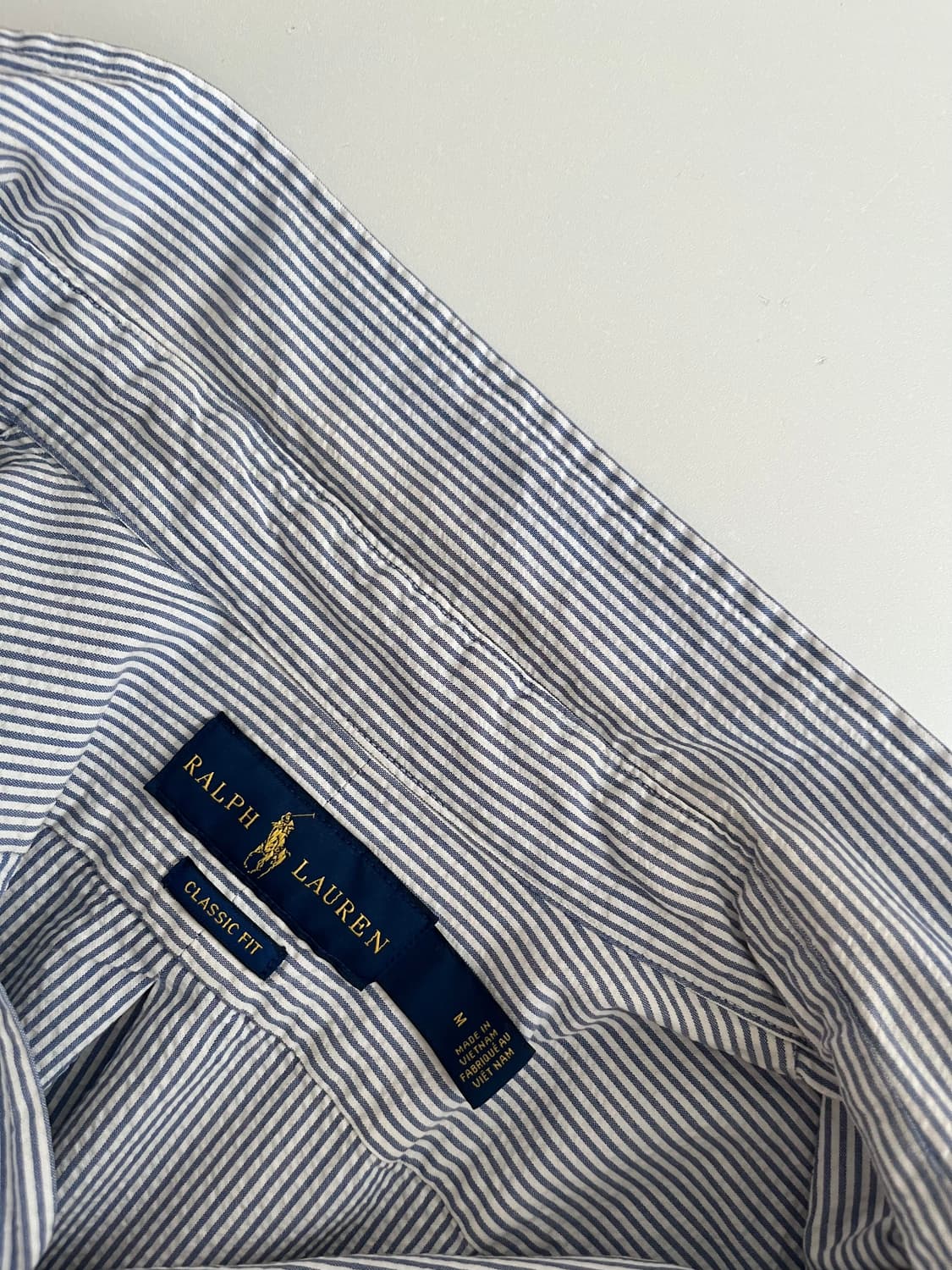 M) 폴로 랄프로렌 클래식핏 스트라이프 셔츠 블루 상품이미지5