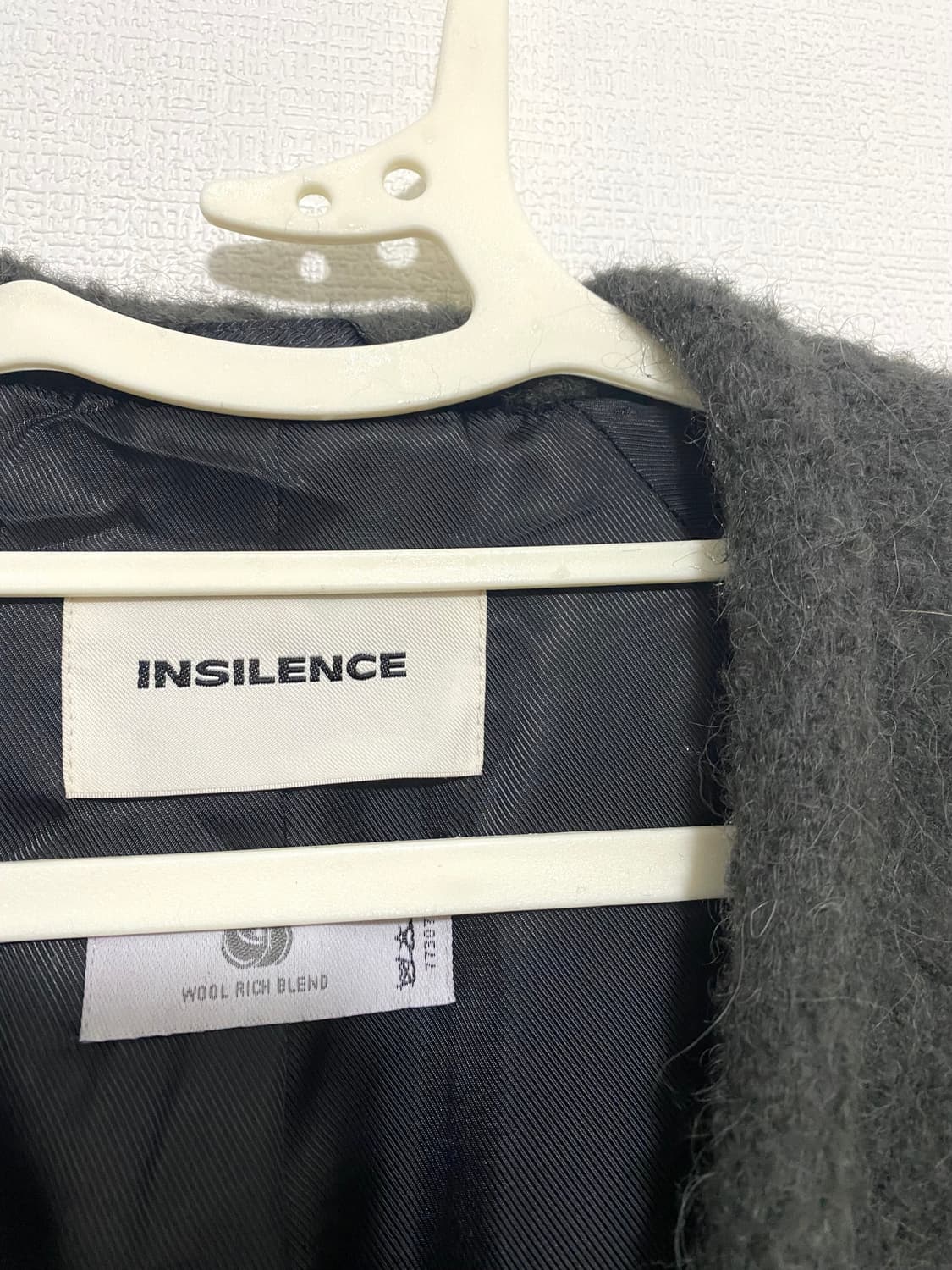 인사일런스 우먼 칼라리스 알파카 로브 코트 (그레이) 상품이미지7