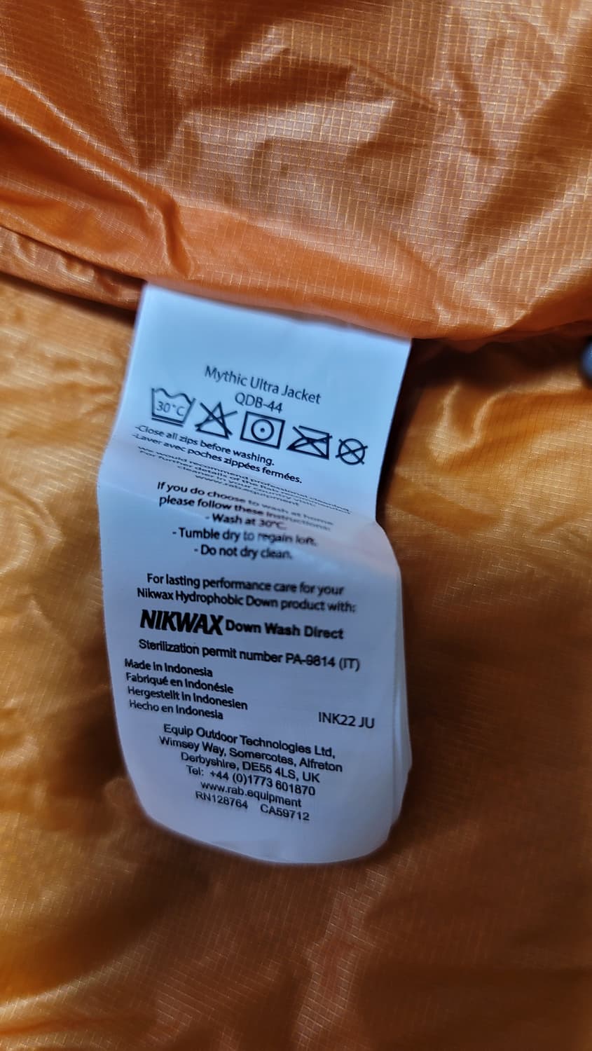 Rab 미틱울트라 패딩 m 상품이미지5