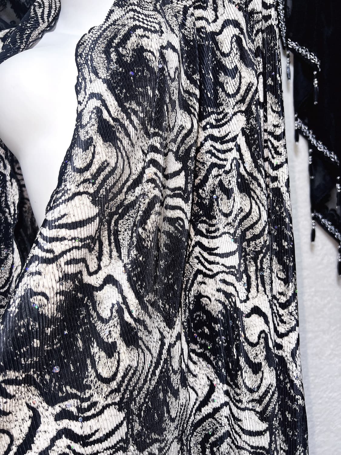 오네갸루 고스펑크 지브라 호피 레오파드 패턴 글리터 로브 가디건 오리엔탈 상품이미지4