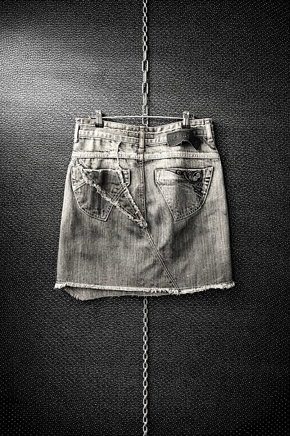 Vivigirls 워싱 그레이 스커트 상품이미지2