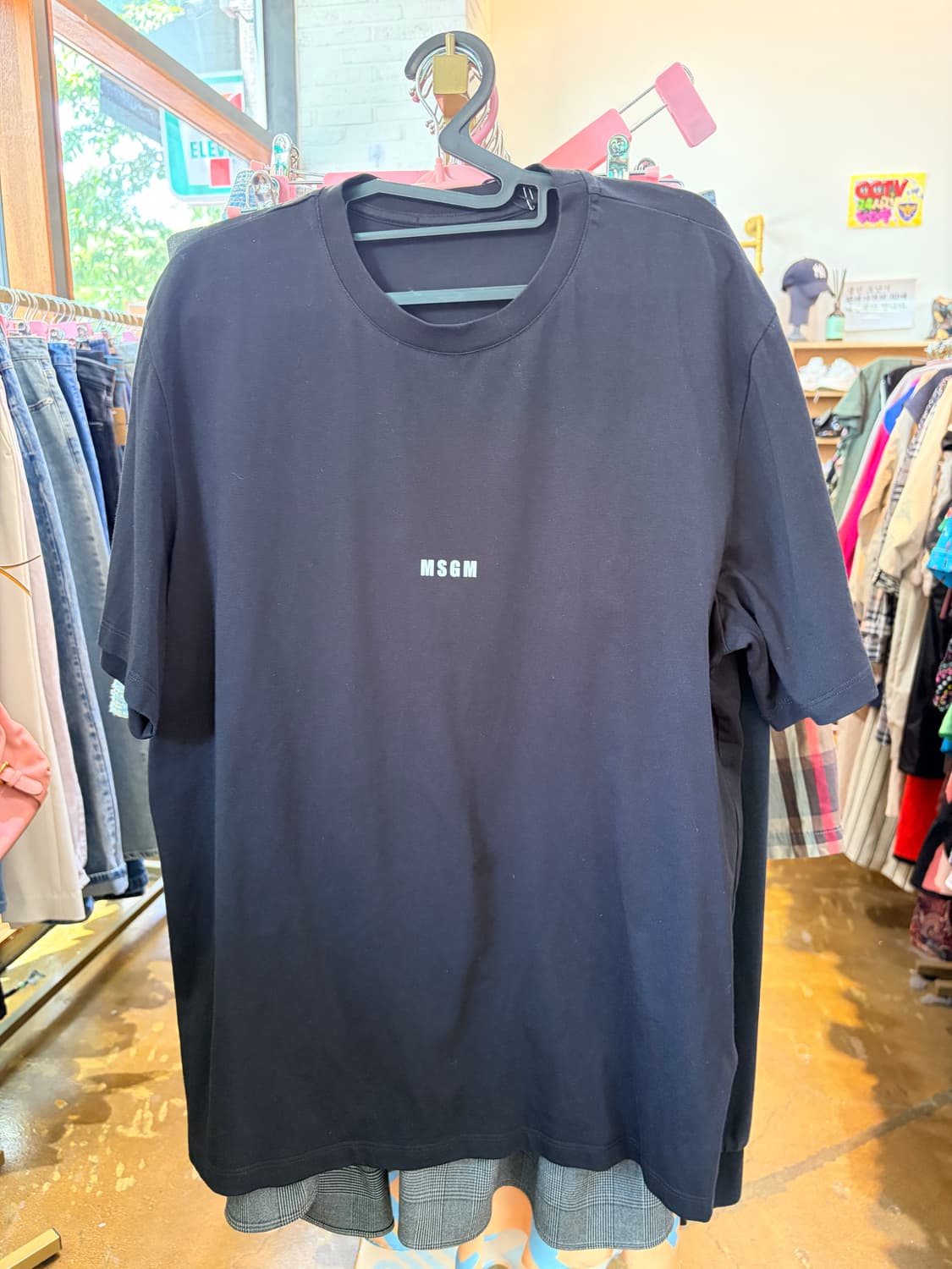 MSGM 블랙 반팔 티셔츠 상품이미지1
