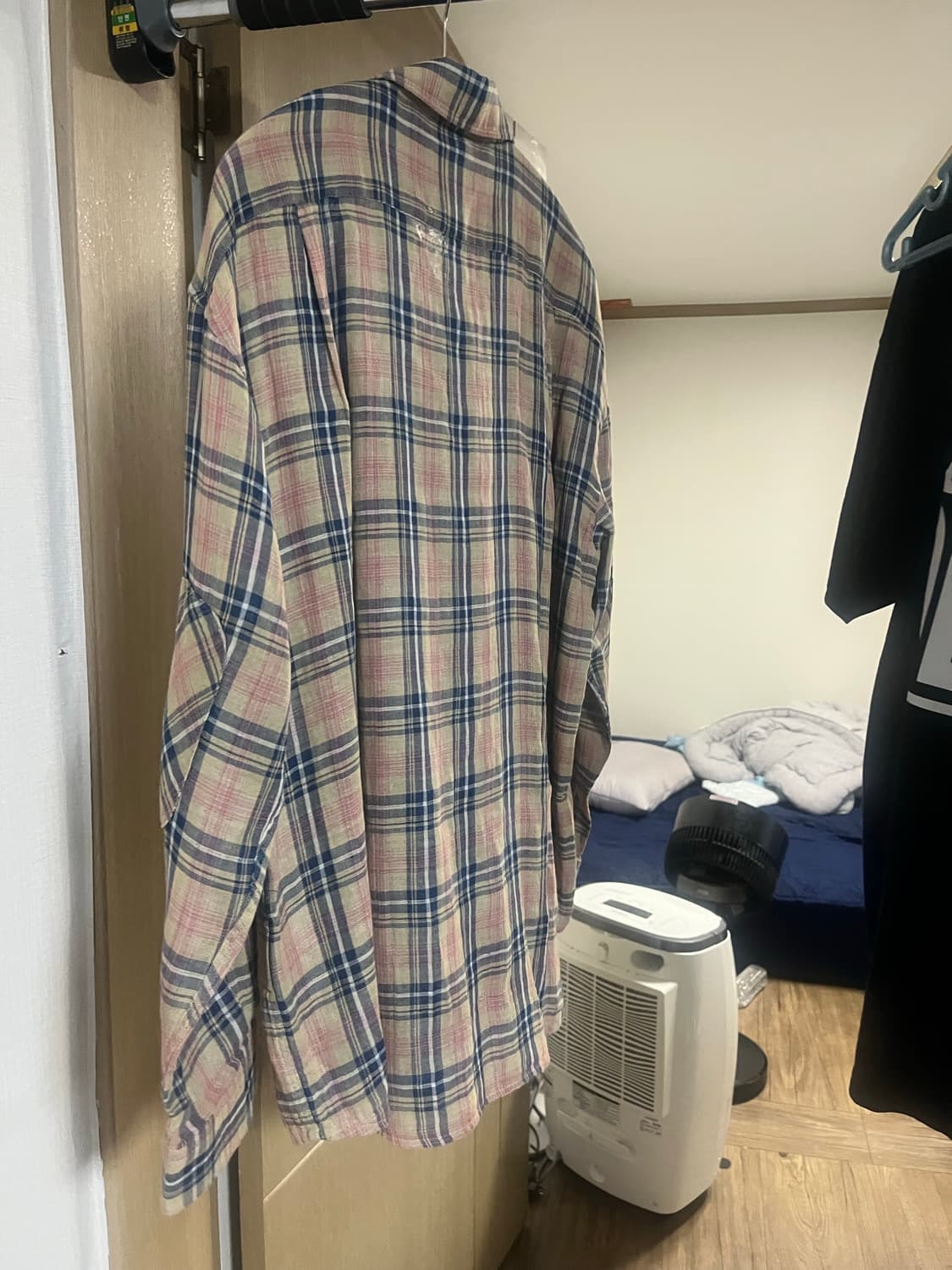 해칭룸 린넨 체크 셔츠 엘로우 3사이즈 팝니다 상품이미지3