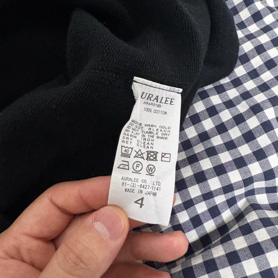 Auralee 오라리 후드 블랙 4 상품이미지2