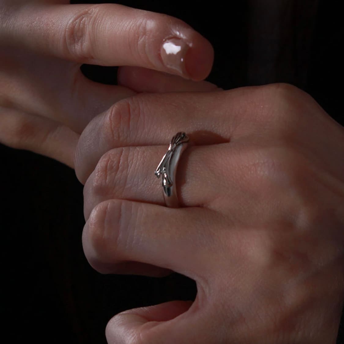 (Silver 925)희세 리본 링 9호 실버 반지 은반지 상품이미지4