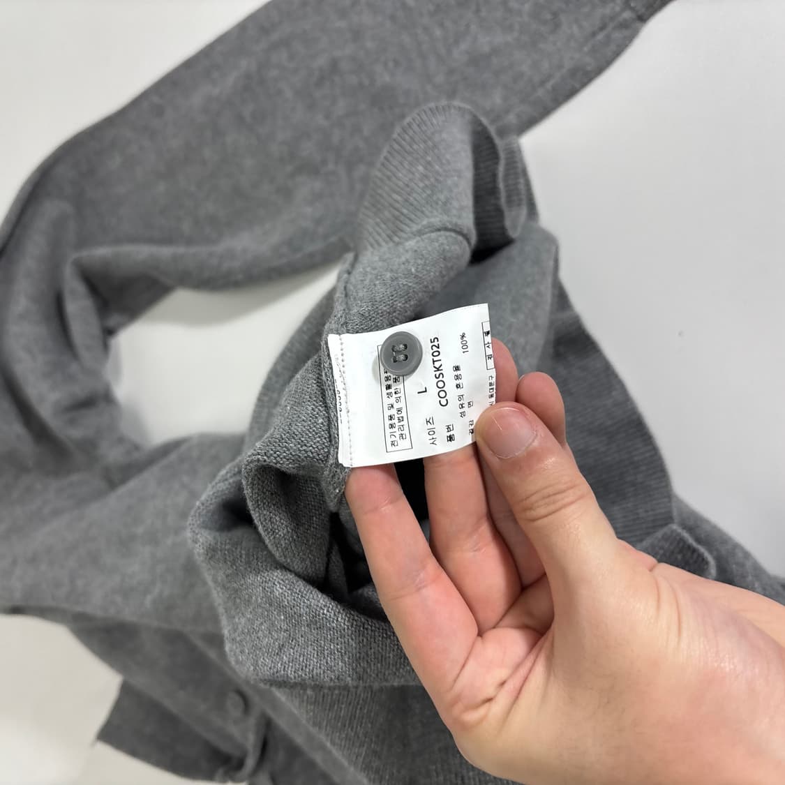 L 커스텀어클락 그레이 카라넥 니트 상품이미지6