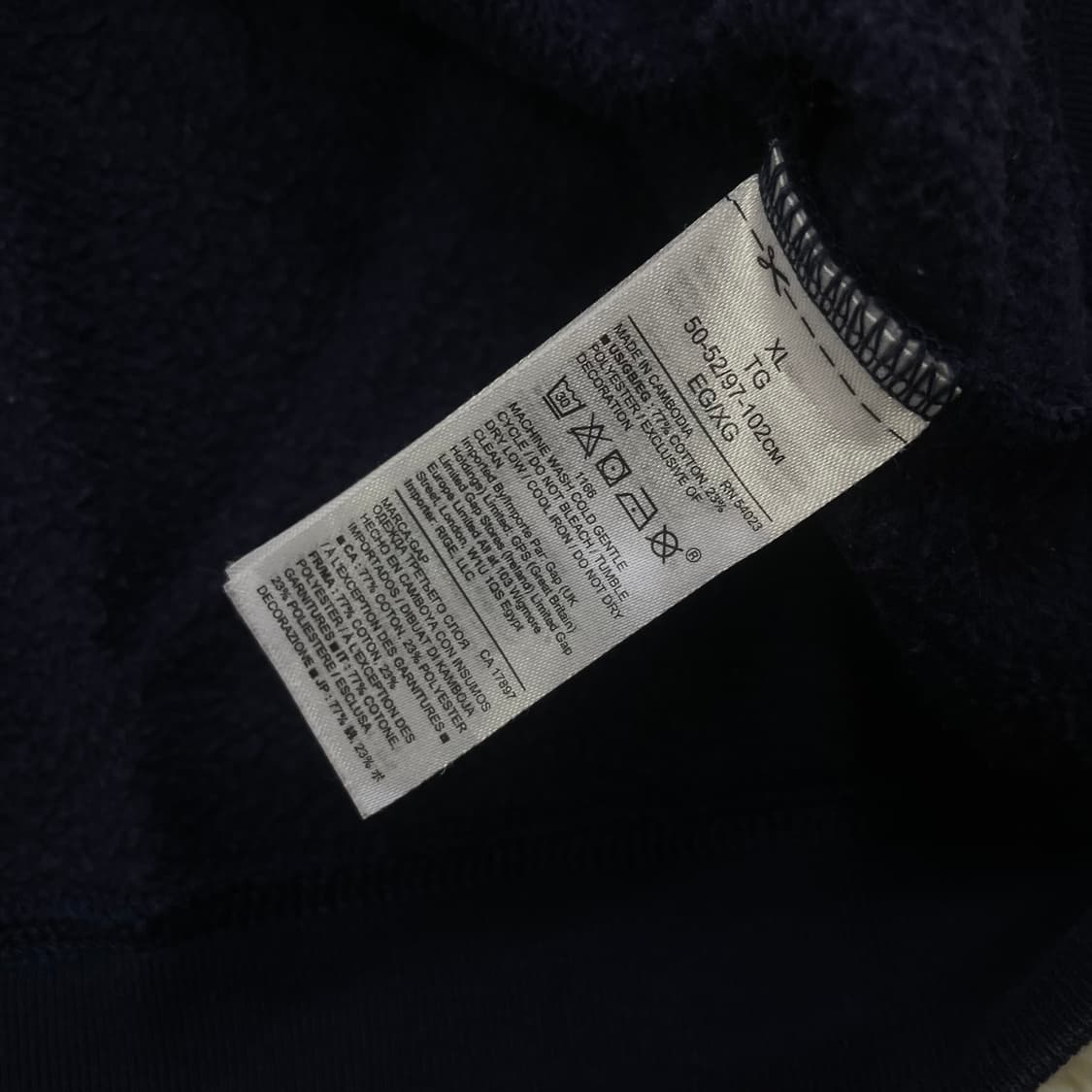 갭 Gap 스펠 로고 후드 집업 네이비 상품이미지4