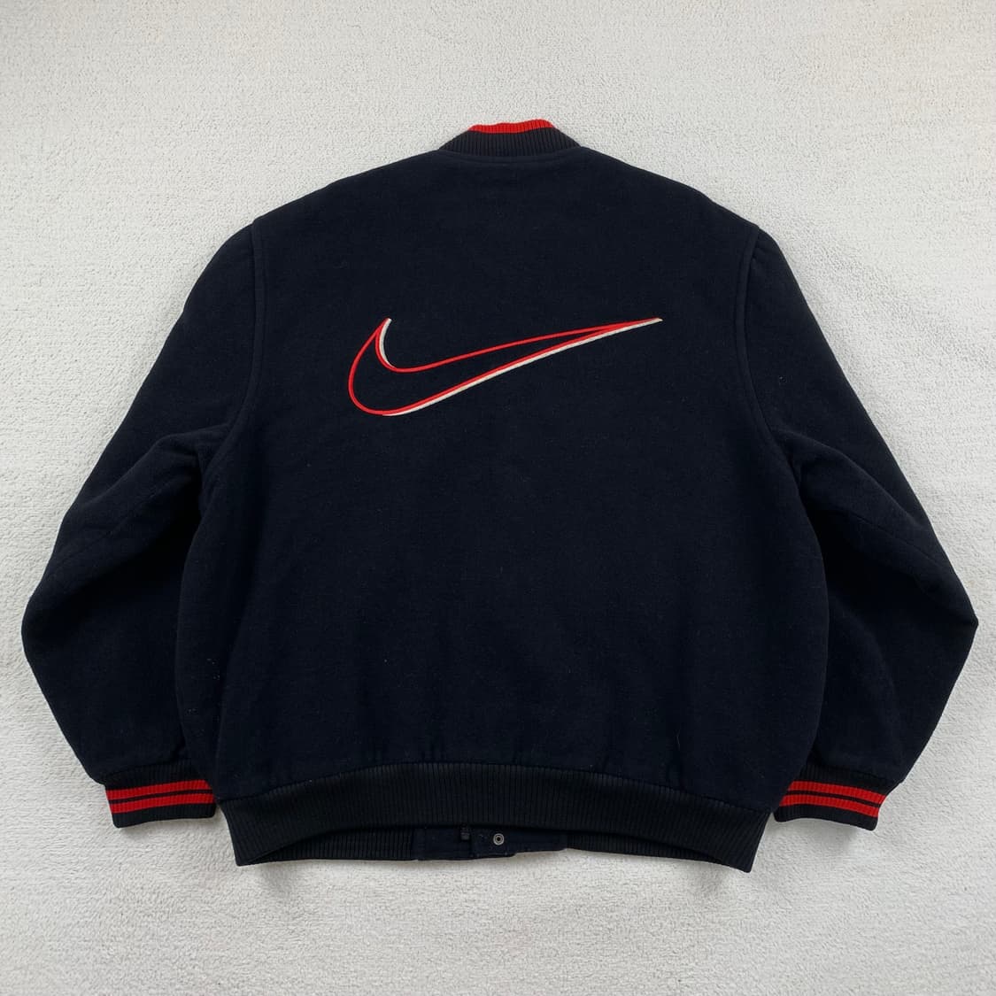 90‘s 나이키 올드스쿨 빅스우시 모직 바시티 자켓 상품이미지7