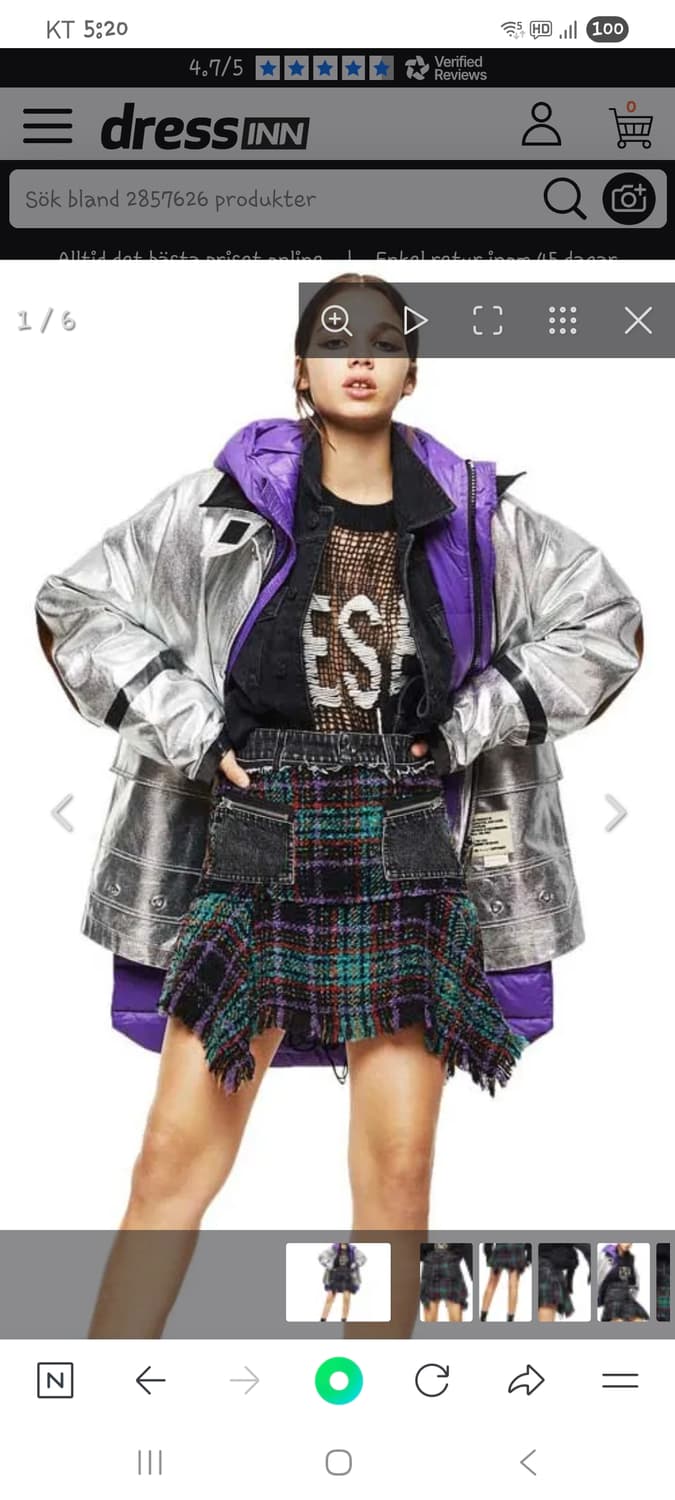 디젤 트위드 체크 스커트 (C759 상품이미지1