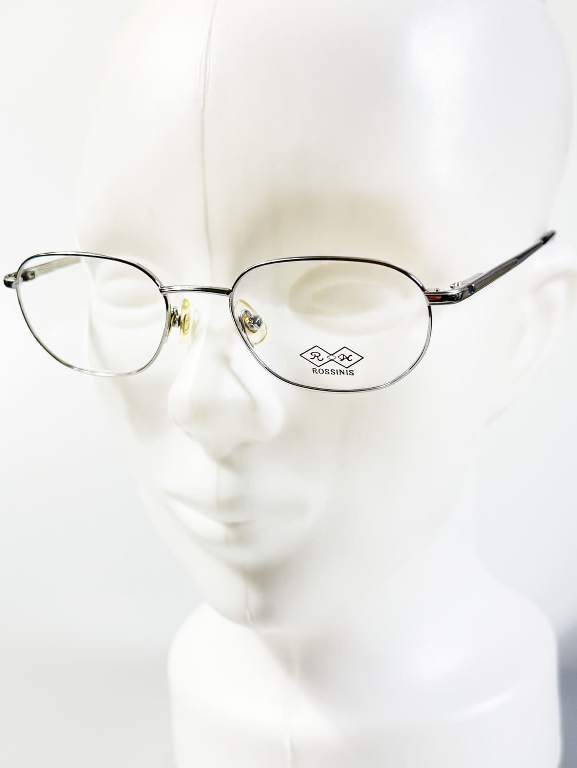 90s ROSSINIS 실버 메탈 슬림 스퀘어 빈티지 안경 상품이미지8