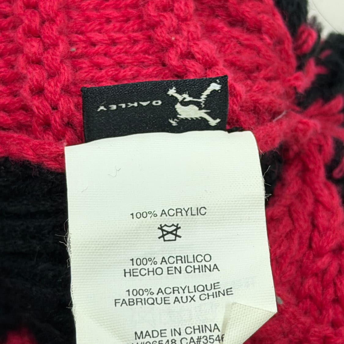 오클리 빈티지 아이콘 아크릴 니트 방울 비니 모자 상품이미지4