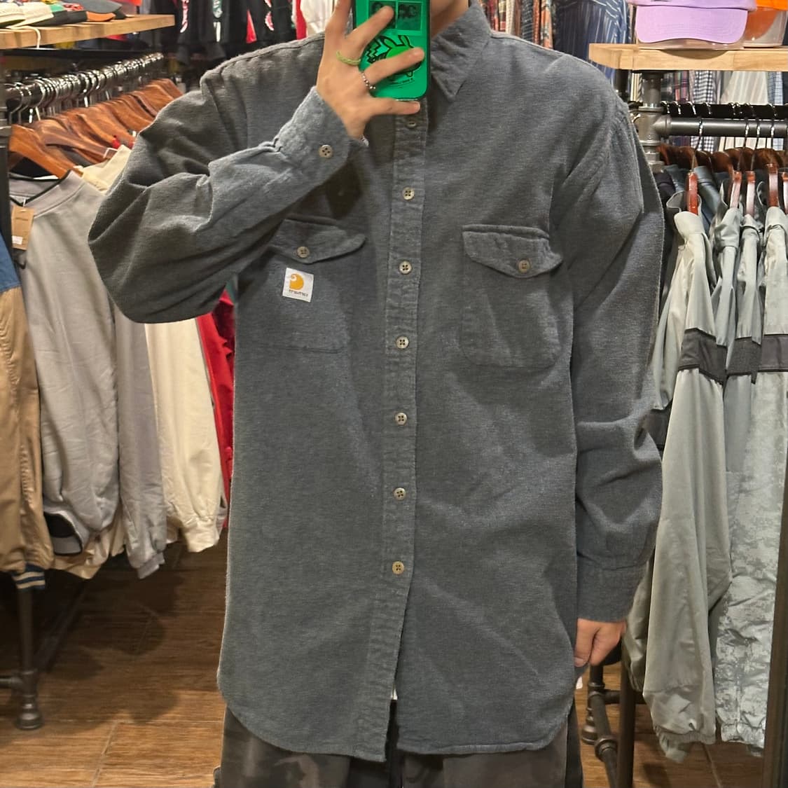 [HI] 칼하트 코듀로이 셔츠 그레이 상품이미지2