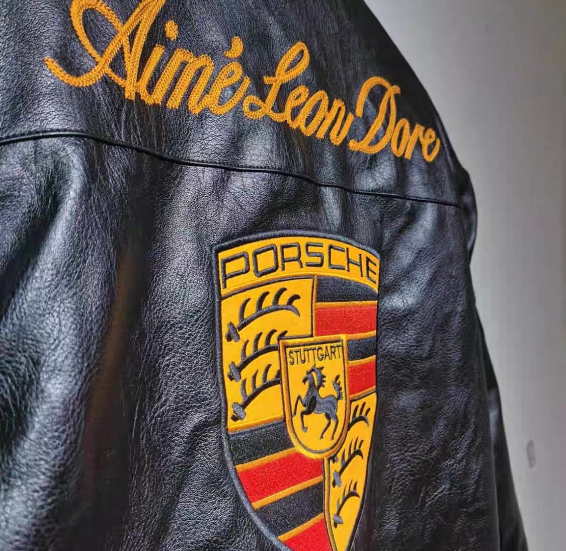 포르쉐 레더 바시티 자켓 상품이미지3