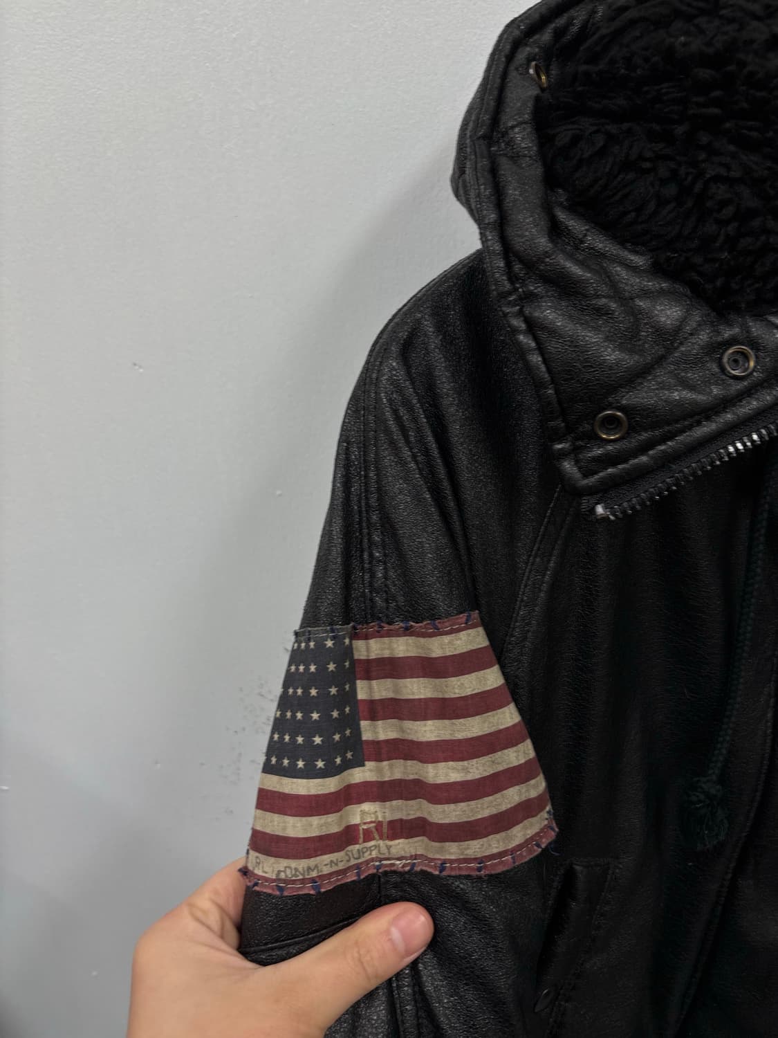 폴로랄프로렌 데님앤서플라이 레더 다운 패딩 상품이미지3