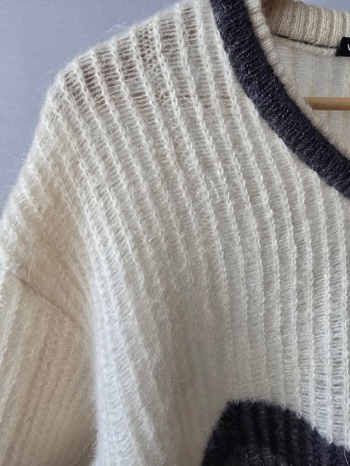 Vestopia 일본 빈티지 울 니트 / V넥 스트라이프 상품이미지3