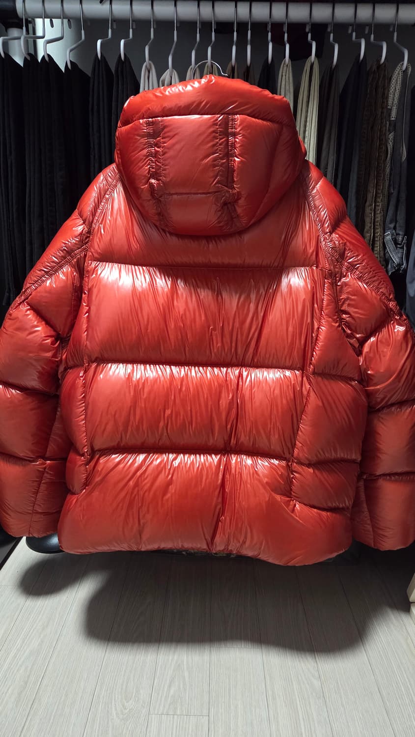 무신사 시티레저 다운 숏 패딩 오렌지 L 상품이미지3