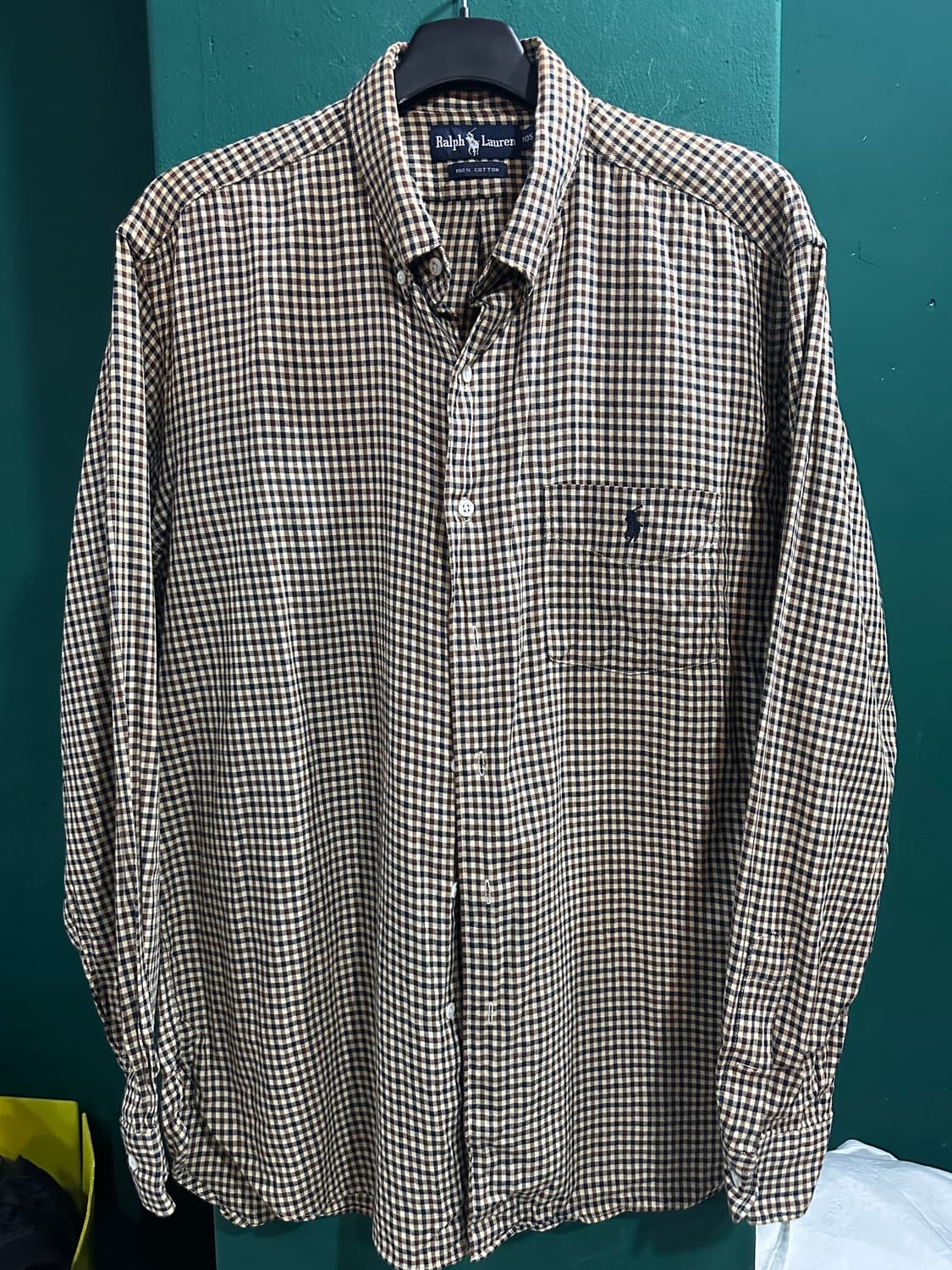 폴로 체크 셔츠 105사이즈 상품이미지1