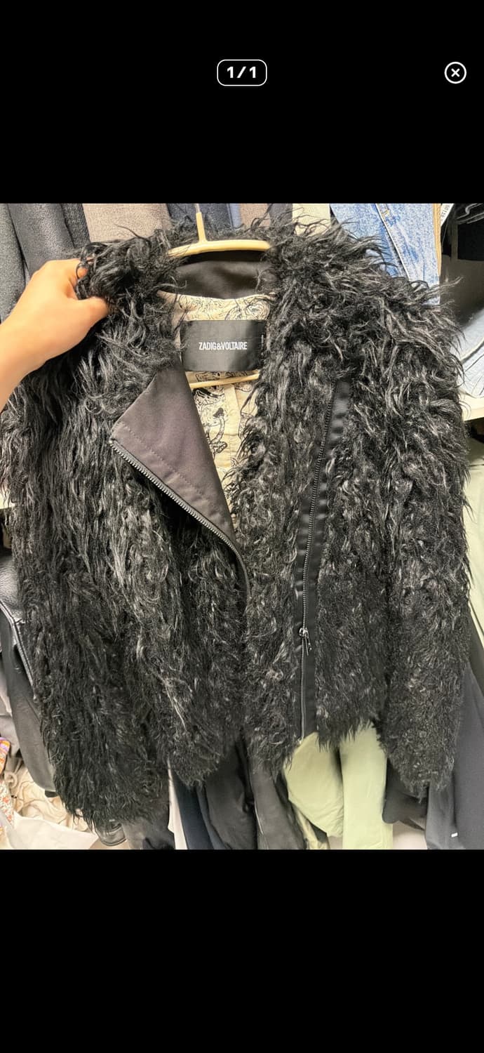 쟈딕앤볼테르 블랙 퍼자켓 s 상품이미지4