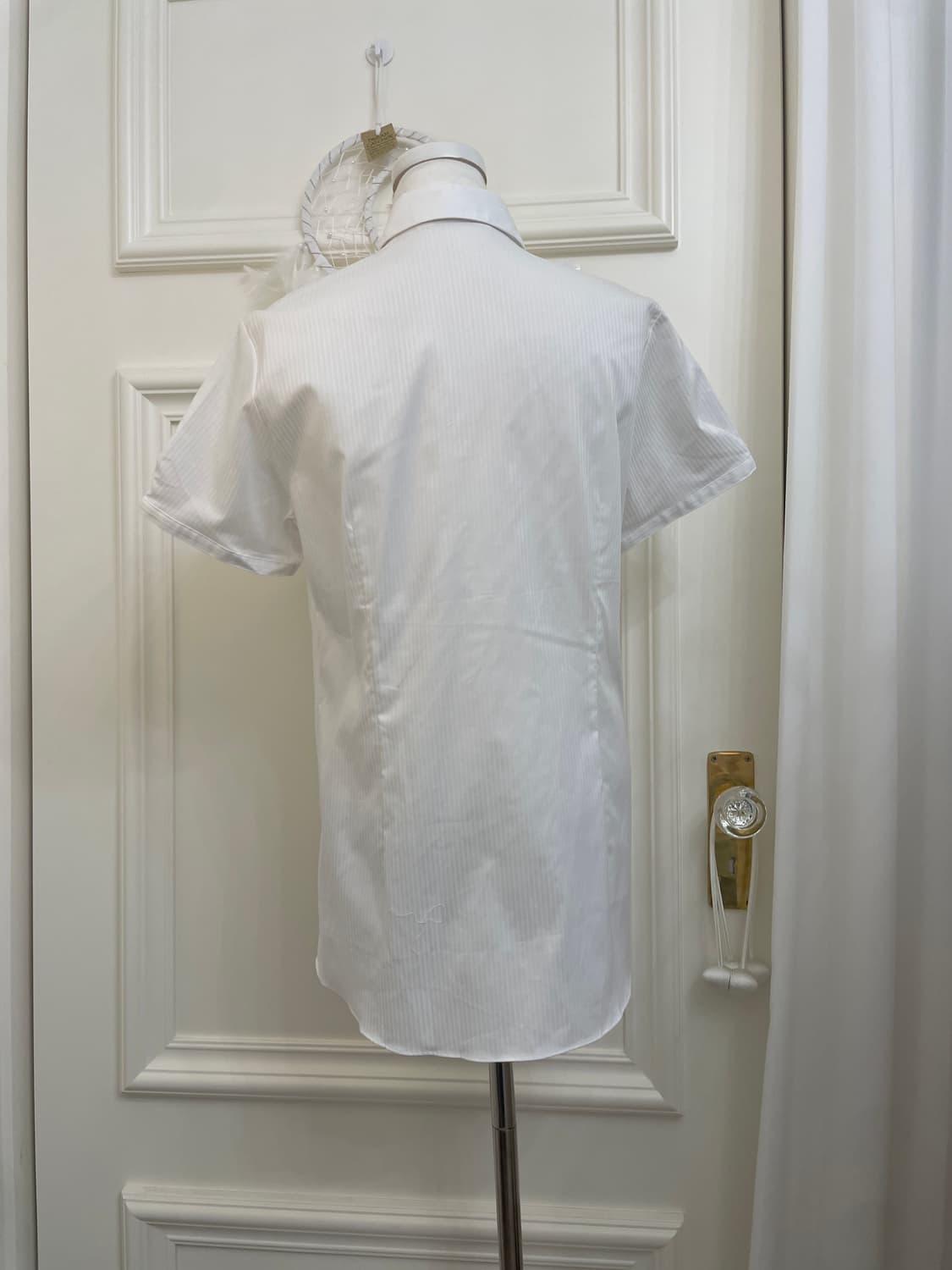 white shirring basic half shirt 상품이미지3