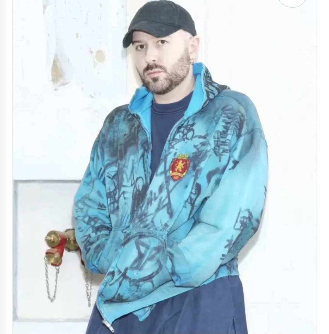 발렌시아가 스케이터 후드집업 블루 상품이미지1