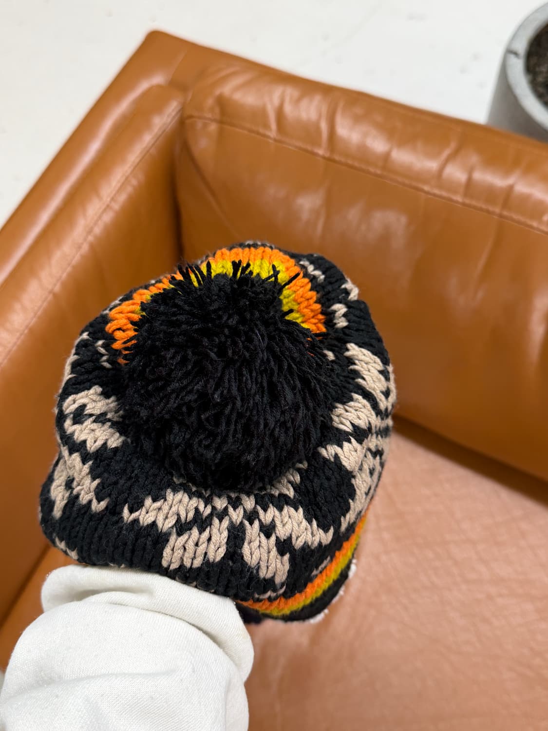 일본빈티지 노르딕 이어플랩 폼폼 비니 상품이미지7