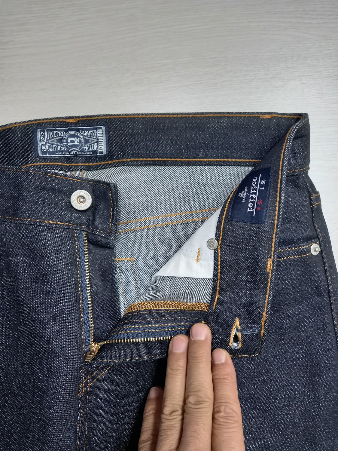 30 새상품 MODIFIED 스판 슬림일자진 블랙 30-214 상품이미지7