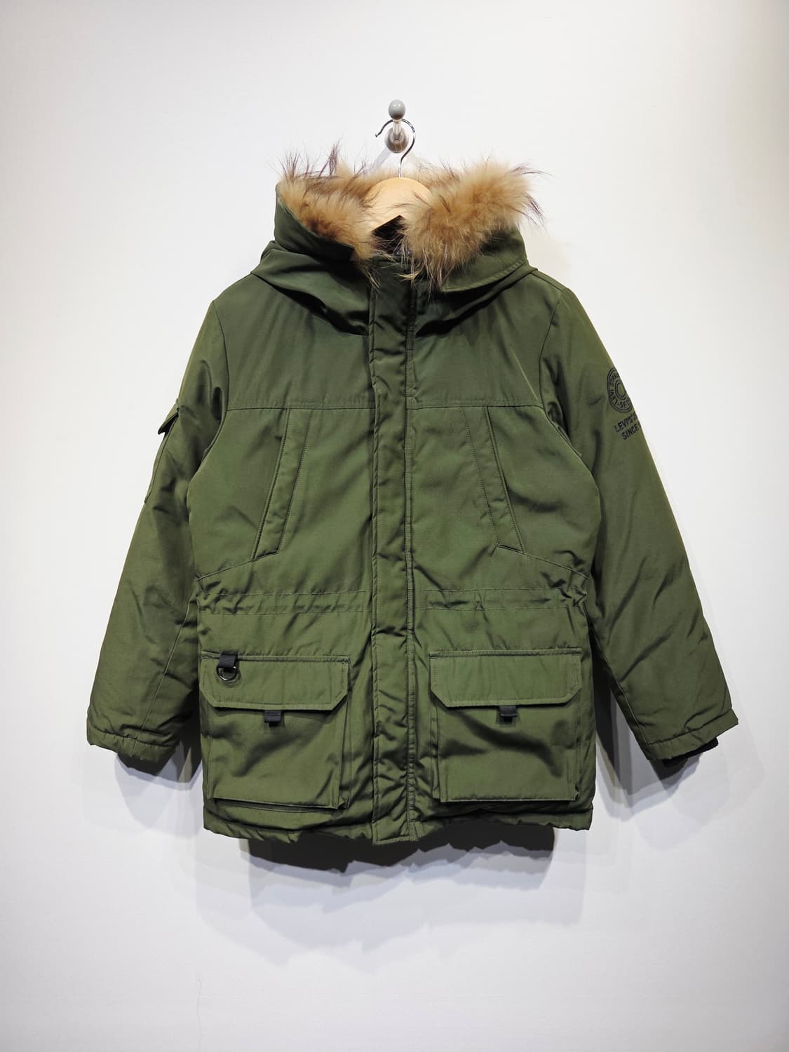 리바이스 구스다운 카키 야상 패딩 상품이미지2