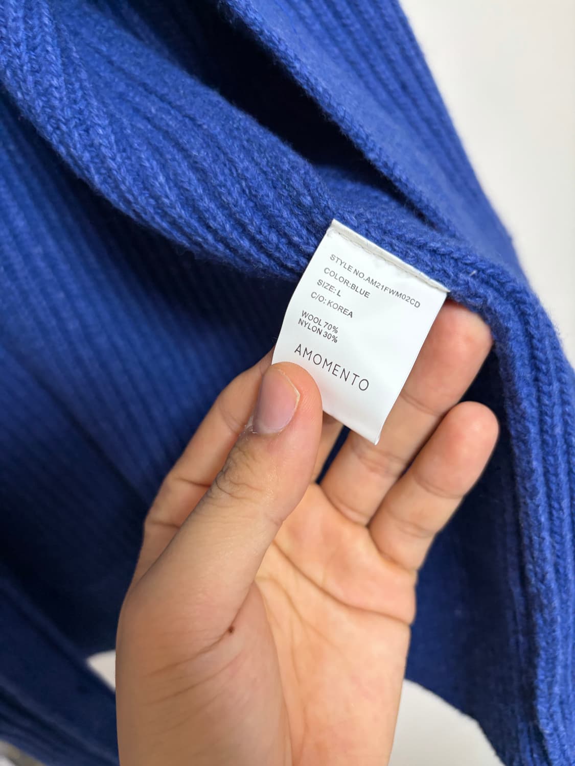 아모멘토 리브드 가디건 L 상품이미지6