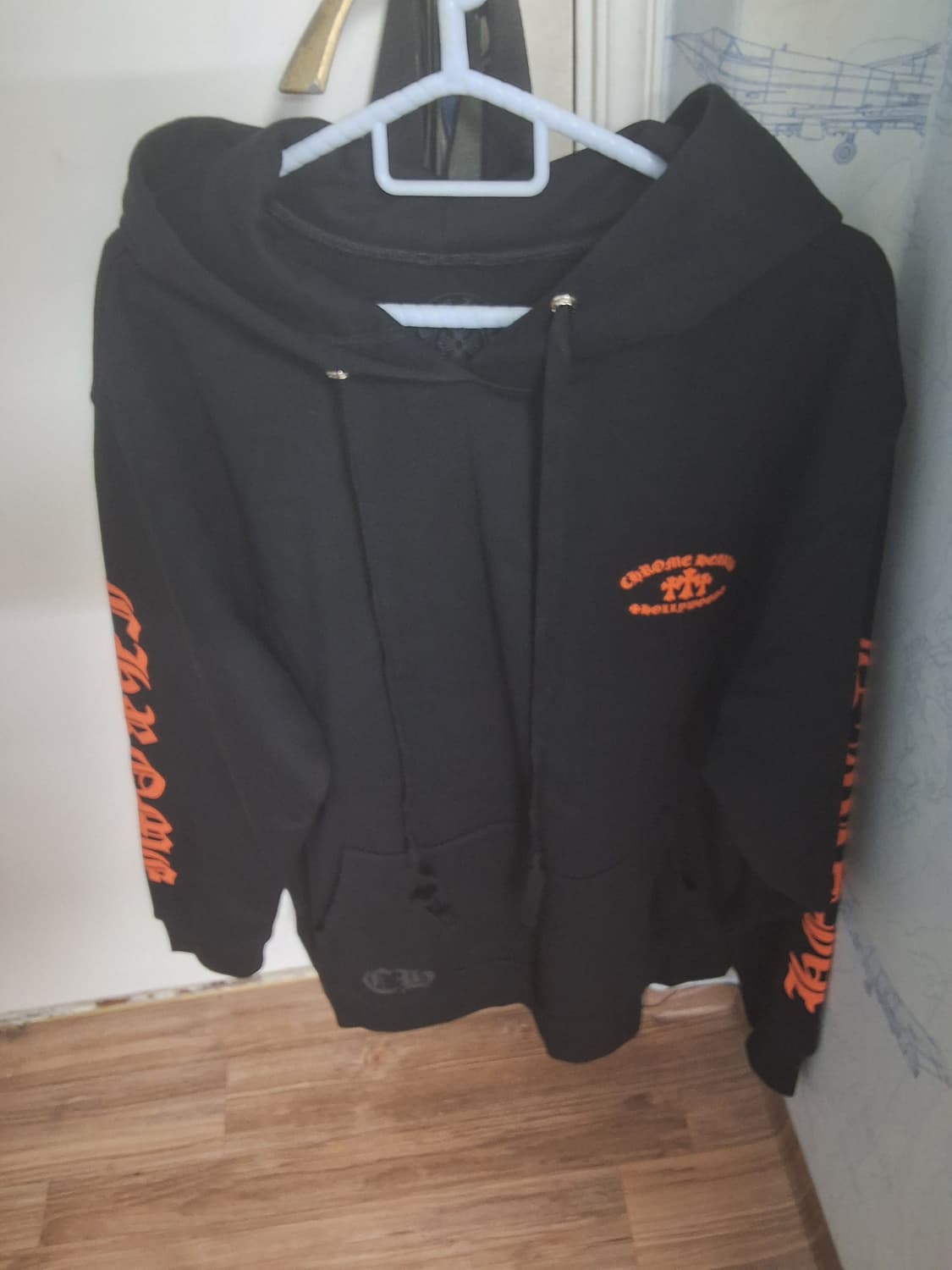 크롬라츠 후드티 블랙 오렌지 상품이미지3