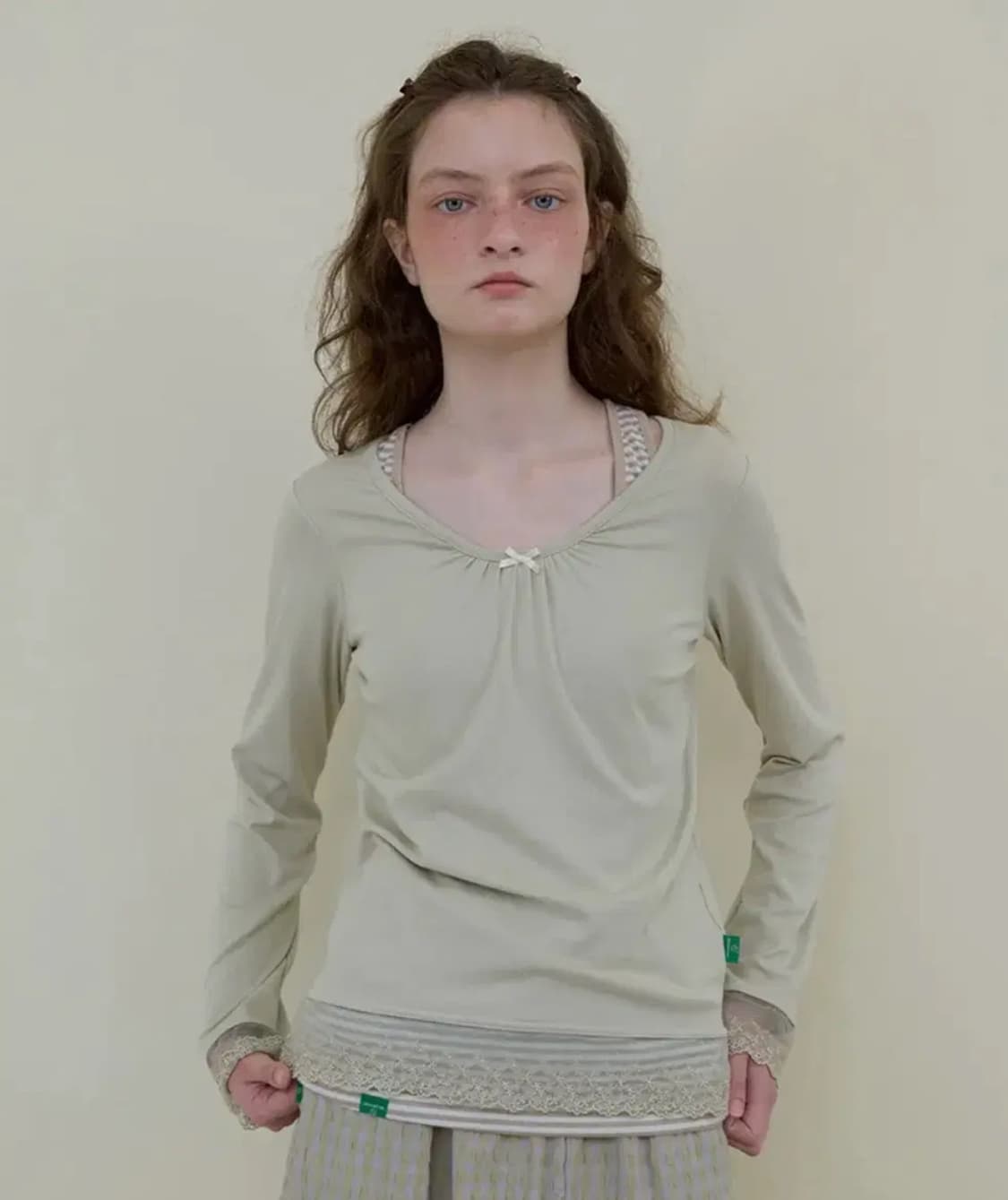 노컨텐츠 레이스 셔링티 상품이미지1