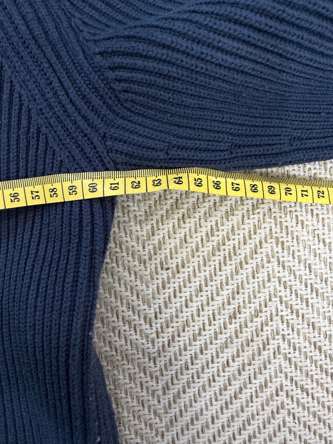 정품) 더캐시미어 한섬 루즈핏 사이드지퍼 골지 니트 M  상품이미지9