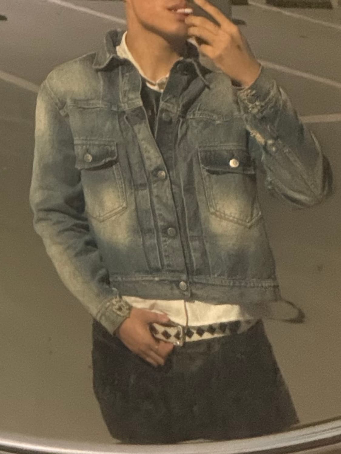 스투시 아가일 레더 벨트L/XL 상품이미지2