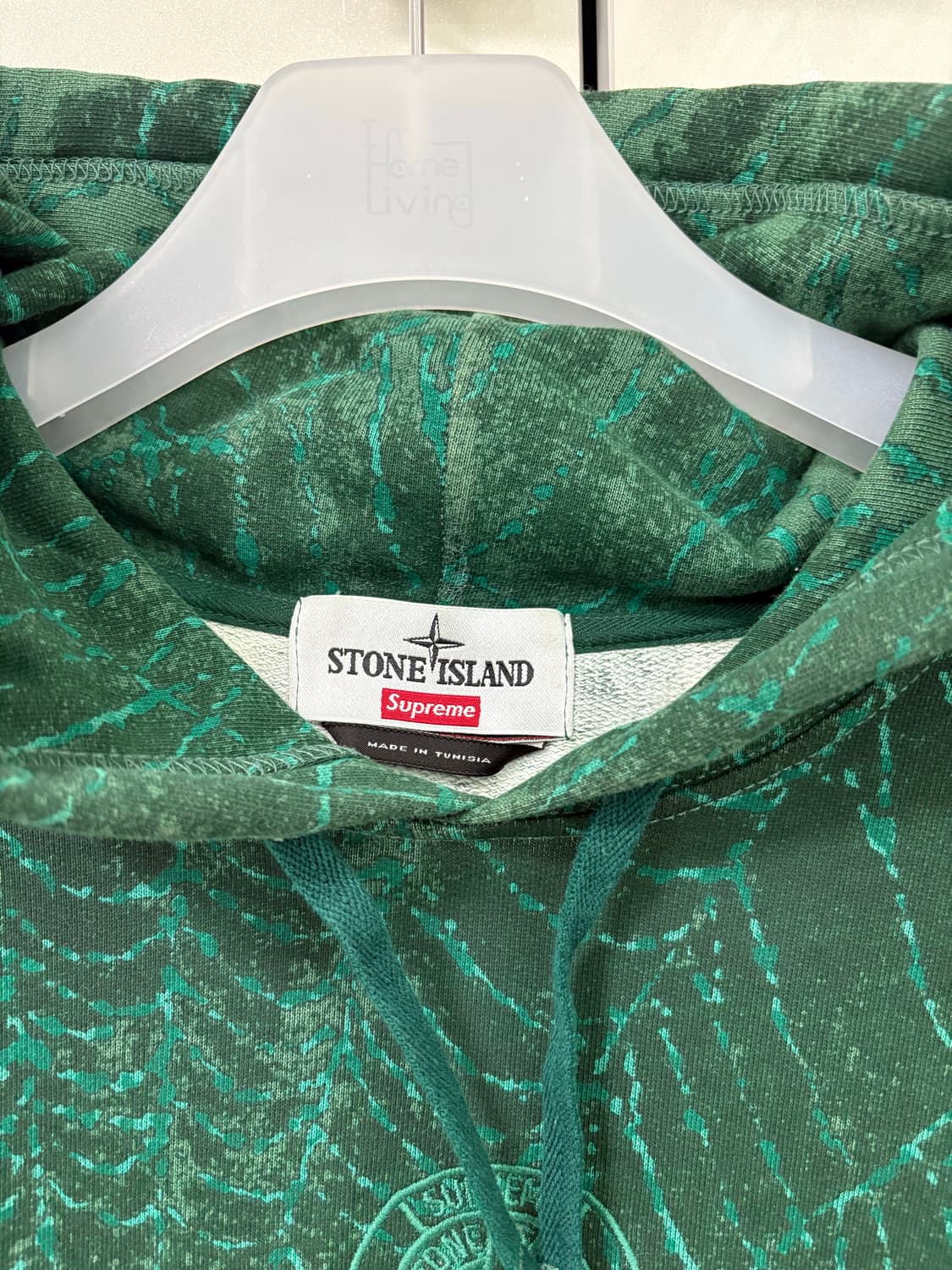 슈프림 스톤아일랜드 후드티 다크크린 상품이미지3