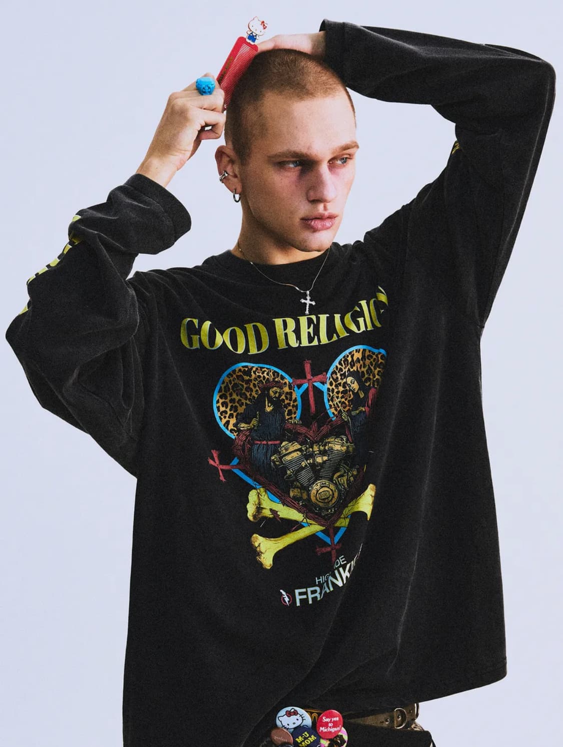 하이타이드 프랭키 블랙 긴팔 티셔츠 상품이미지2