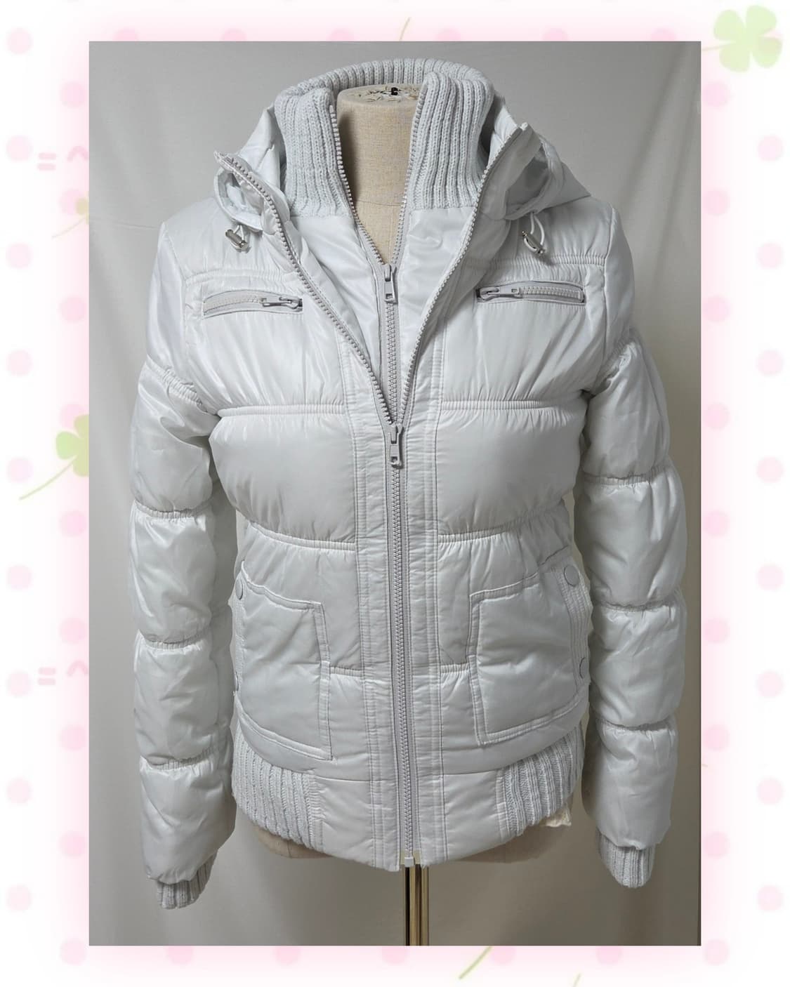 MANGO 하늘색 패딩 상품이미지4