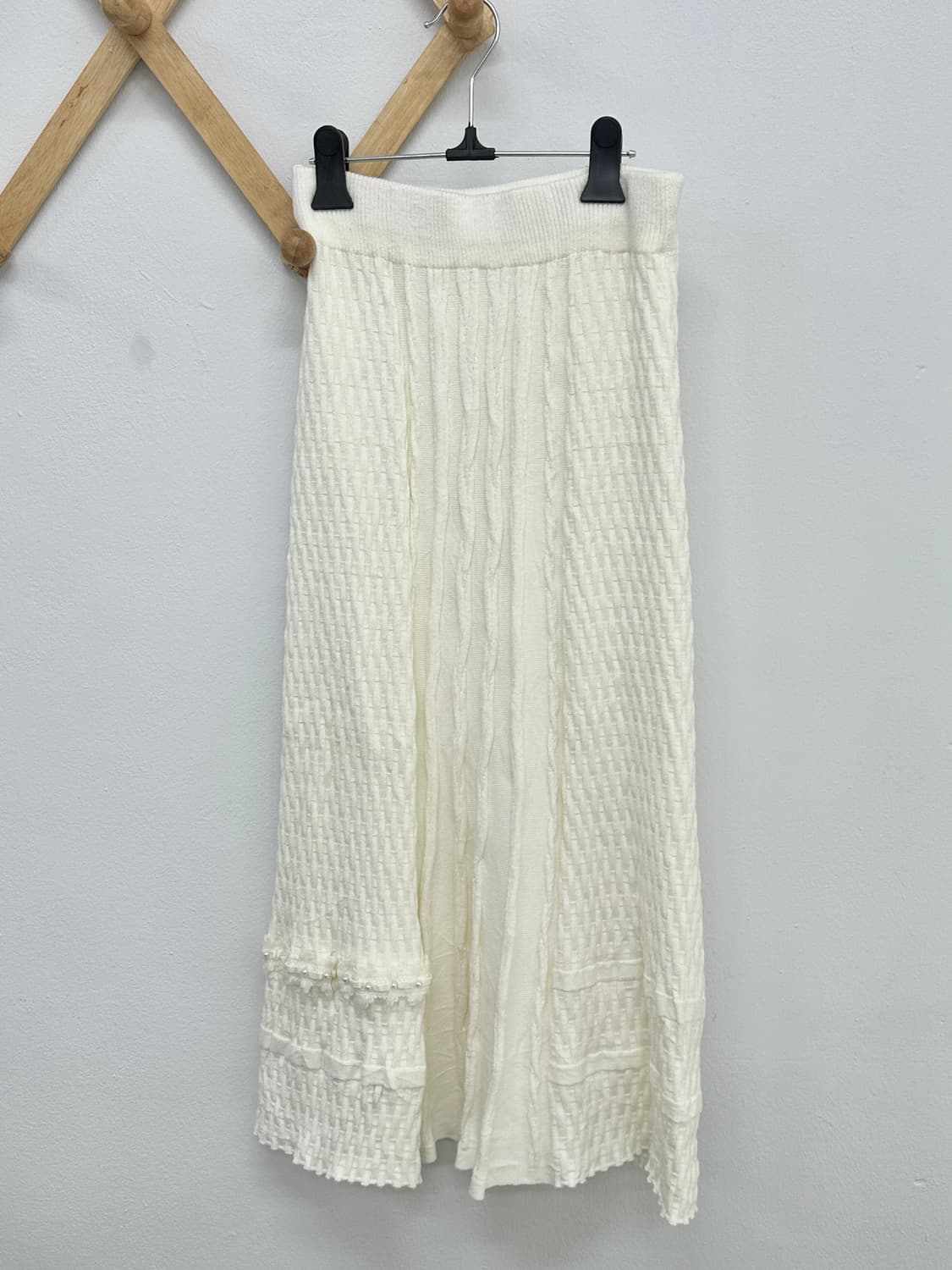 ☕️사와코의 라떼맛 목도리 코디세트☕️ 그런지 히피 니트 롱 스커트 상품이미지5