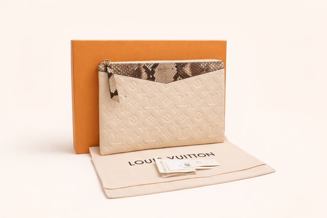 [S급] 루이비통 앙프렝뜨 파이톤 파우치 클러치 판매합니다!!! 상품이미지1
