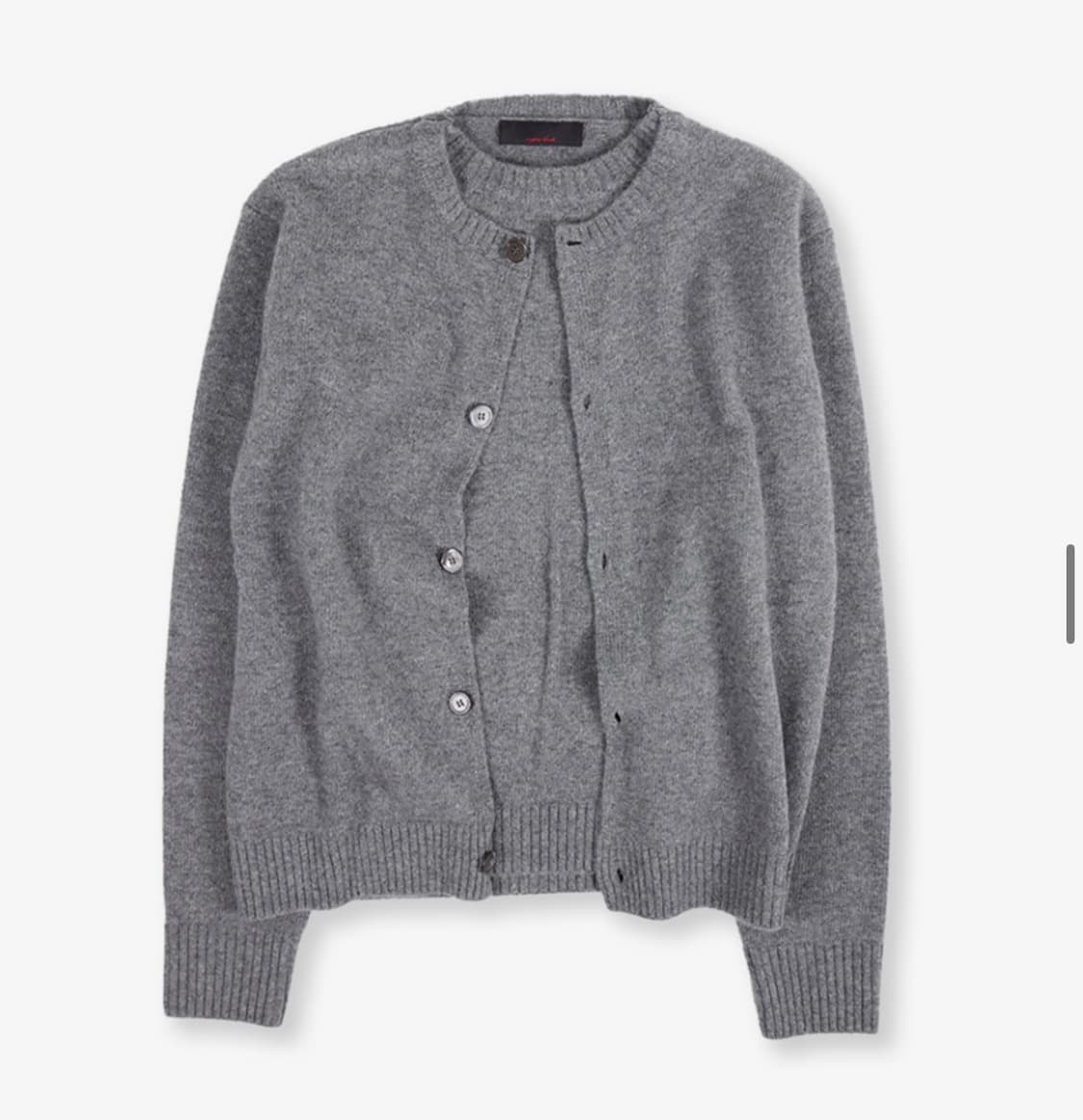 애니타임로릭 레이어드 니트 그레이L 상품이미지1