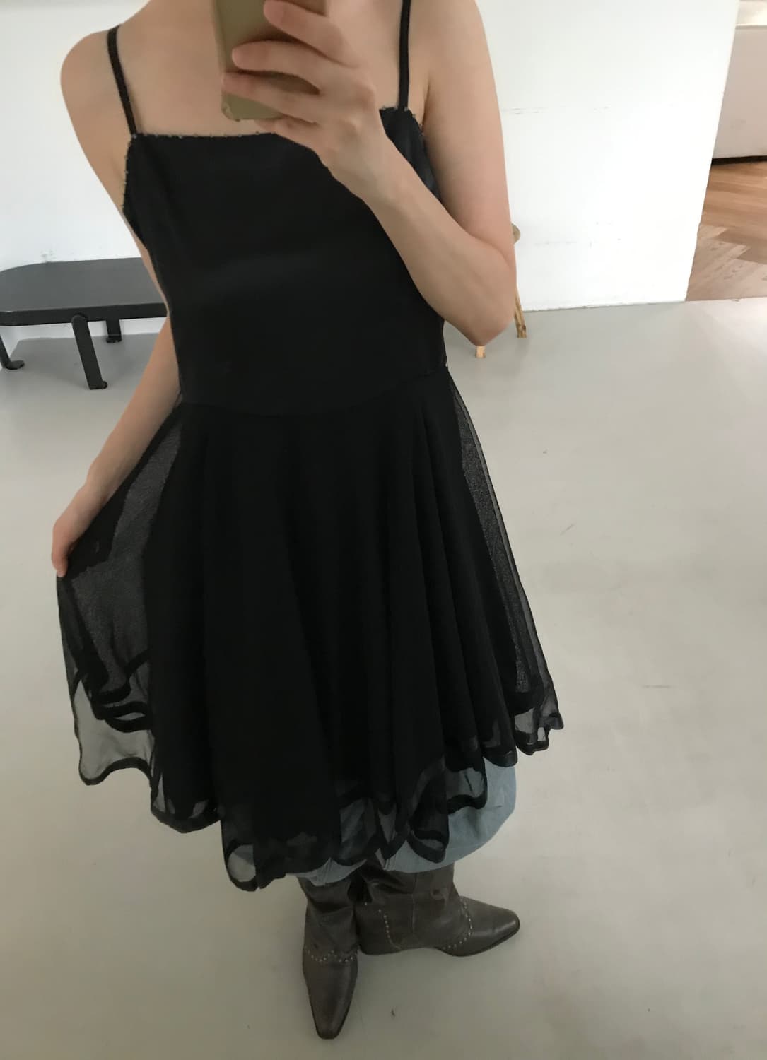 Vintage black sleeveless one-piece 상품이미지5