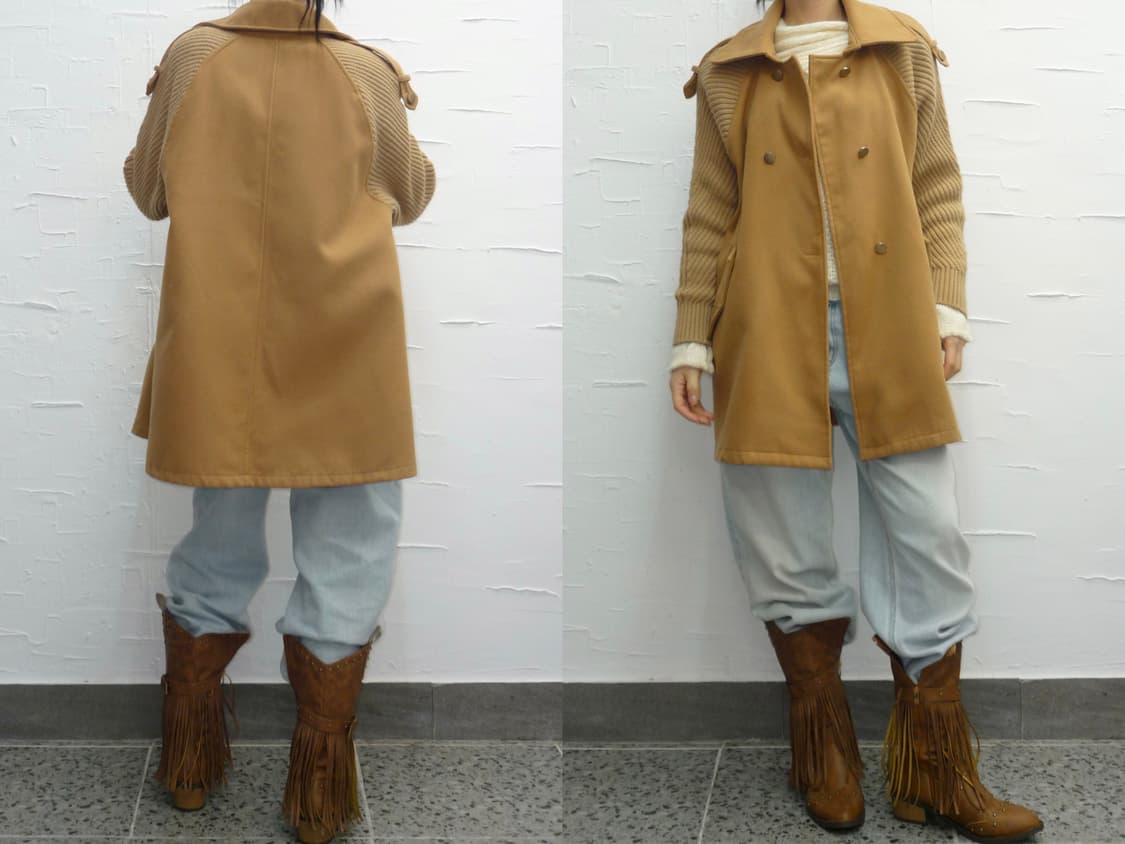 Camel knit coat 상품이미지3