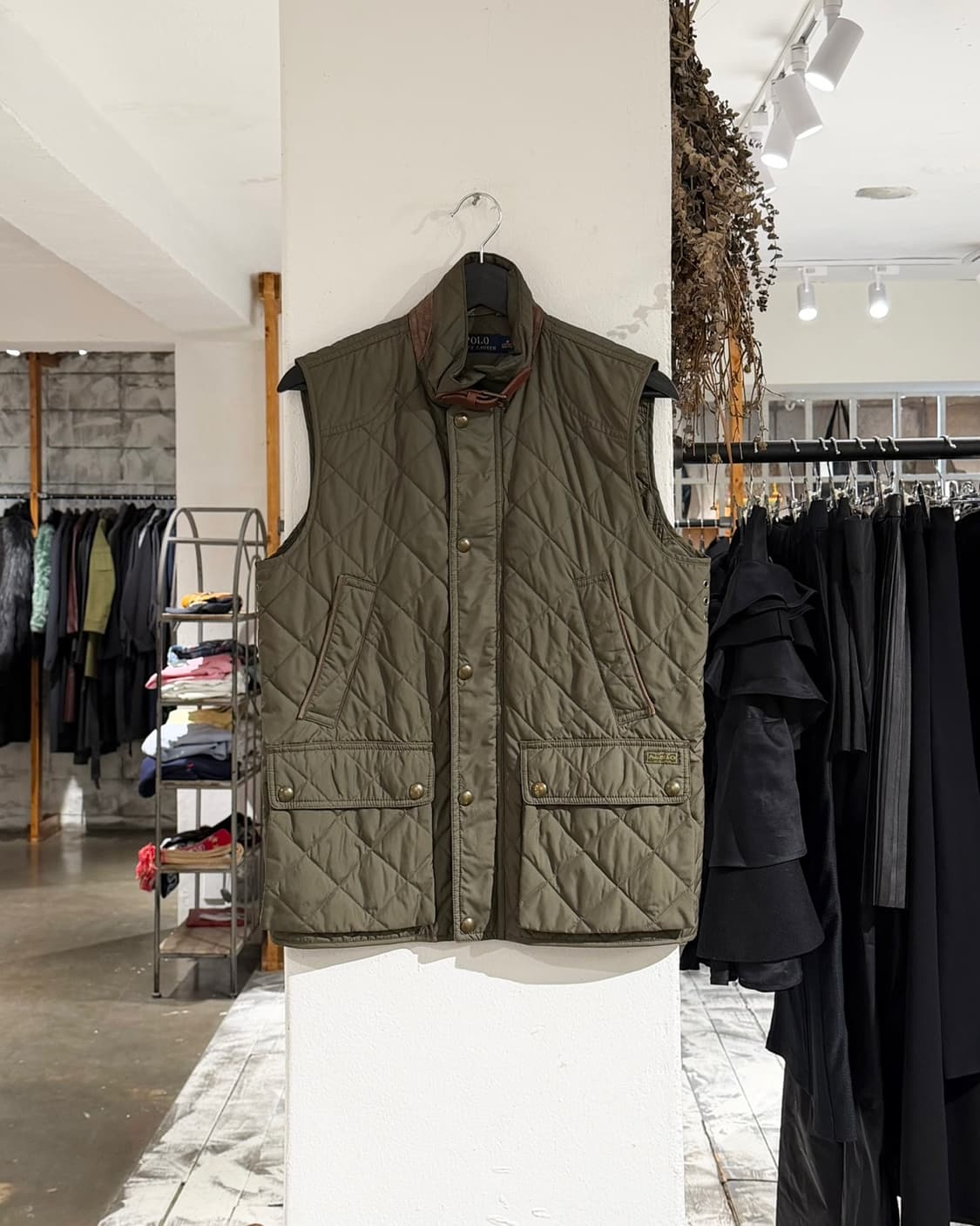 폴로 랄프로렌 카키 퀼팅 베스트 자켓 상품이미지1