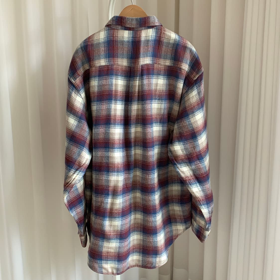 일본 빈티지 SEAHOP 플란넬 체크 셔츠 상품이미지4