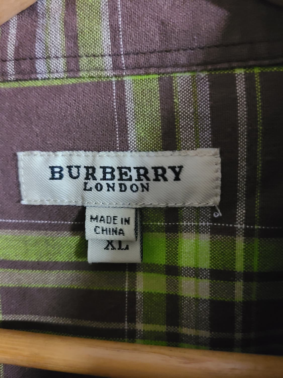 버버리 체크 남방 XL 상품이미지3