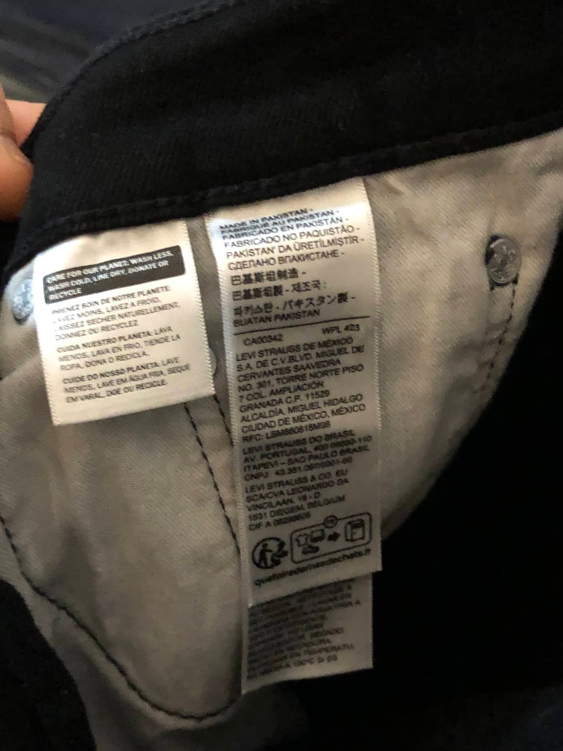 리바이스 505 흑청 데님 블랙진 30x32 상품이미지5