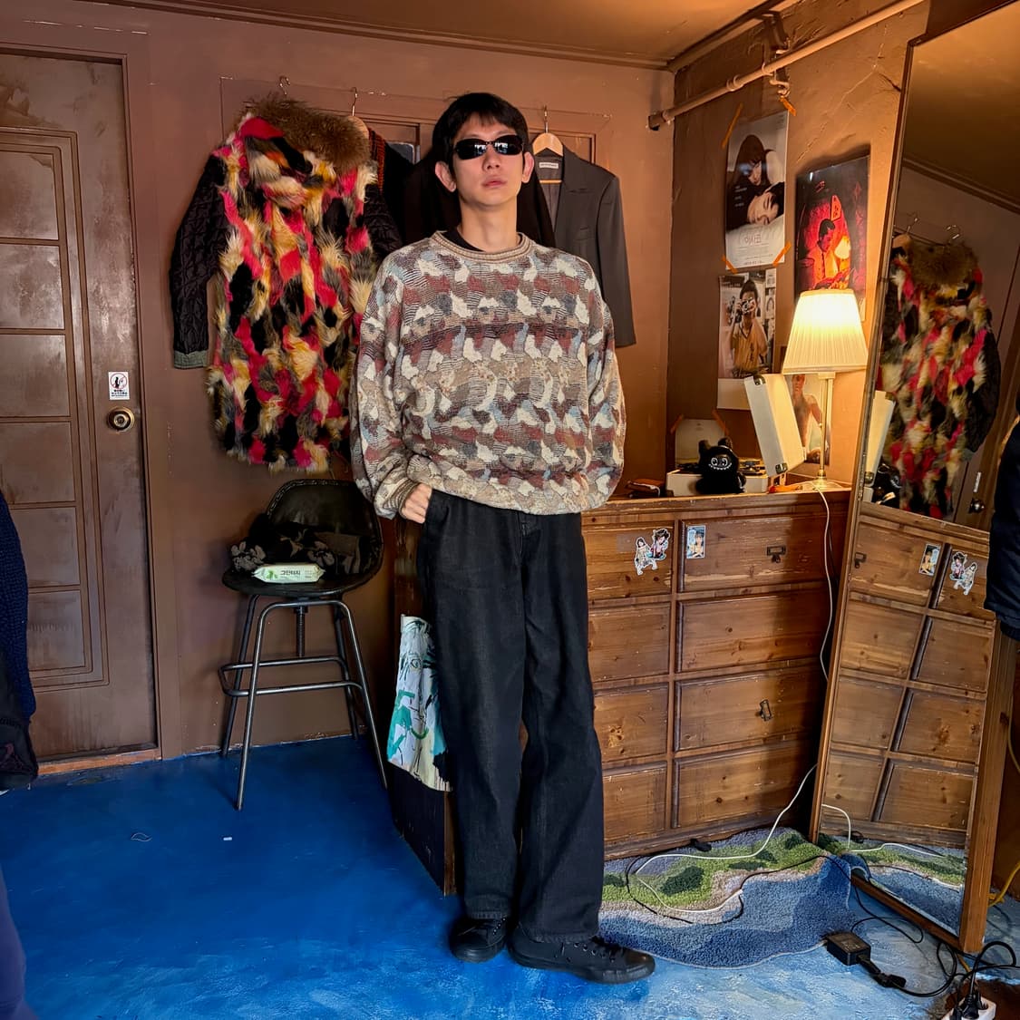 MADE IN ITALY JAQUARD WOOL OVERFIT KNIT 상품이미지2