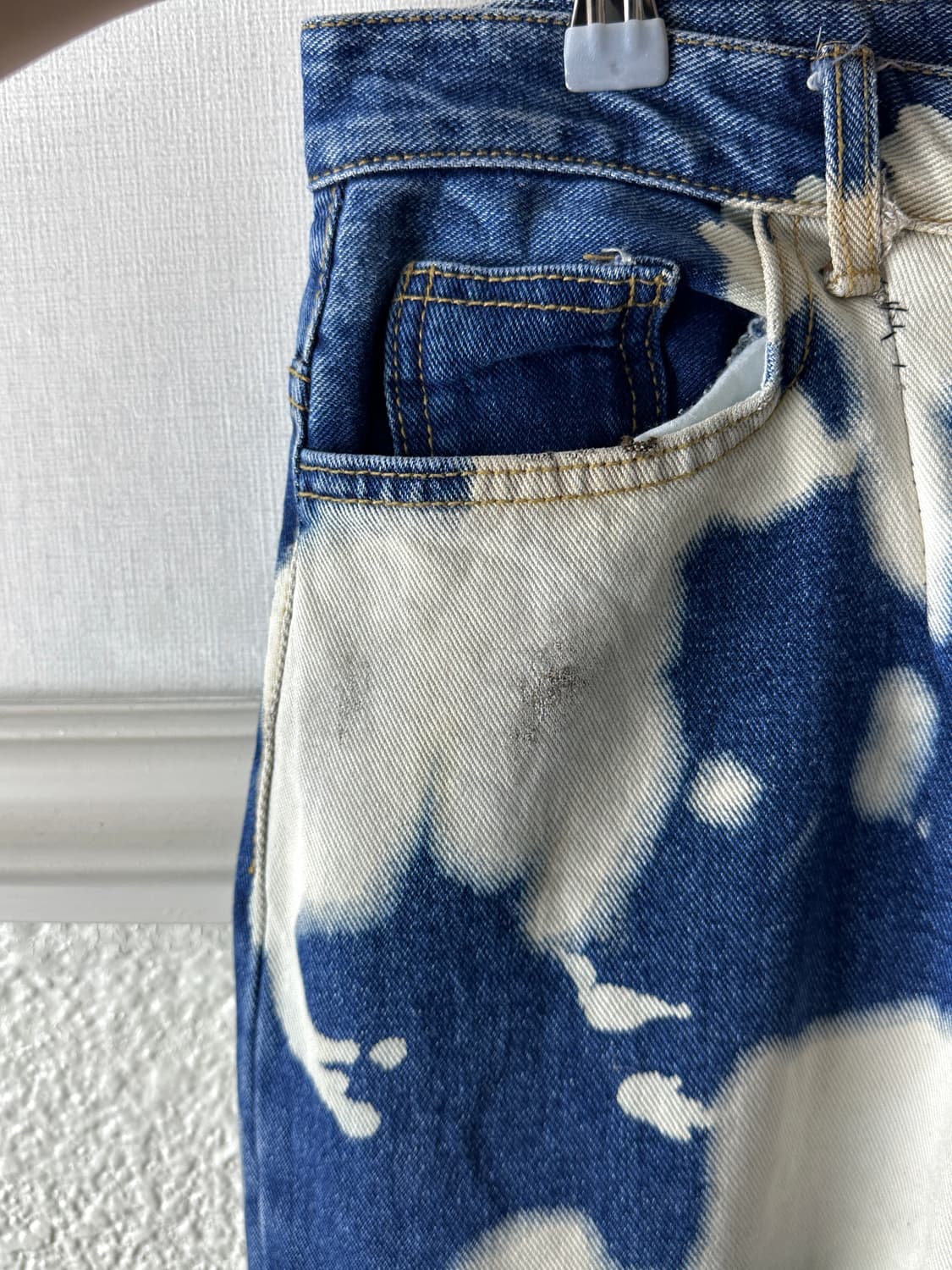 Black Up 타이다이 워시드 스트레이트 진 상품이미지10