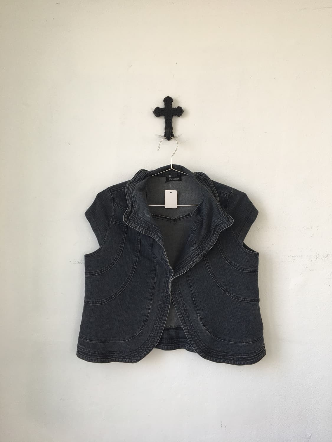 Line detail half sleeve jacket 상품이미지2